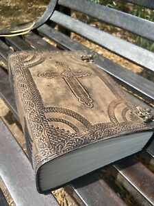 Handmade Antique Leather Journal Extra large 600 page (10''X7'') Journal   