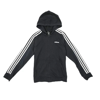 Adidas Women's Hoodie Sweatshirt Full-Zip Fleece Black Size Medium - Image 1 of 4