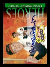 2005 Upper Deck Baseball Heroes Signature Emerald #10 Brooks Robinson 77/99