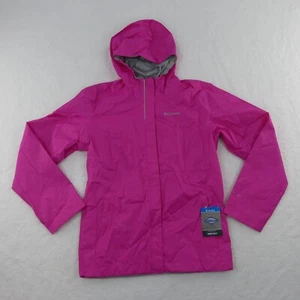 Columbia Rain Jacket Girls Large Youth Pink Arcadia II Waterproof Omni Tech - Picture 1 of 17