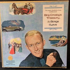 Bing Crosby Treasures 33.3 LP Box Set of 6 Discs Longines Symphonette - Picture 1 of 12