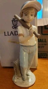 Lladro "Can I Play?" Porcelain Baseball Boy Figurine w/ Box 7610 - Picture 1 of 6