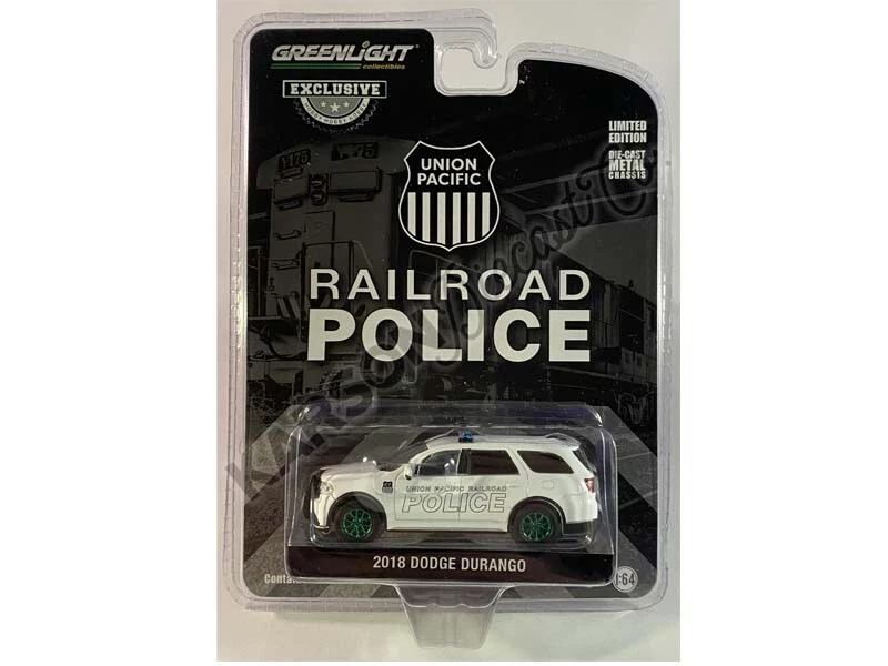 2018 Dodge Durango "Union Pacific Railroad Police" 1 64 Scale - Greenlight 30268