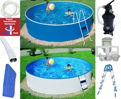 Schwimmbecken Swimmingpool Komplettset 3,60 x 0,90 m Pool Sandfilter Leiter - Bild 1 von 4