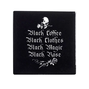 Alchemy Gothic Black Coffee Black Clothes... Individual Coaster -Brand New - Picture 1 of 2