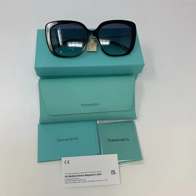 Tiffany DIAMOND POINT TF 4177 Black/Blue Shaded (8055/9S) Sunglasses - Image 1 of 3