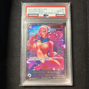 Tarjeta PSA 10 Vinsmoke Reiju OP06-069 Evento Oficial Premio Superior UNA PIEZA 2024 JP - Imagen 1 de 2