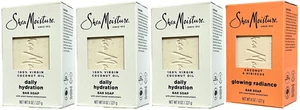 4 x Shea Moisture 100% Virgin Coconut Oil &Coconut Hibiscus Glowing Bar Soap 8oz - Picture 1 of 1