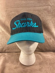 San Jose Sharks Vintage Hat Cap Sports Specialties Snapback Adjustable Pinstripe - Picture 1 of 8