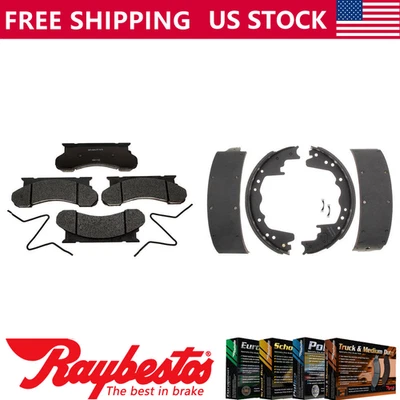 Kit pastillas de freno y zapatas de freno delanteras traseras metálicas para Ford F-250 F-350 1992-1994 Foto 1 de 4