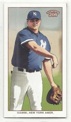 Camiseta Topps 206 Polar Bear Mini Jason Giambi 2002 azul 204A Foto 1 de 2