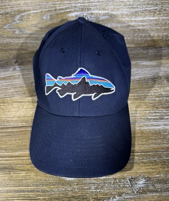 Gorra Patagonia Ajustada Strech Logo Pez Azul Talla Pequeña LEER Foto 1 de 4