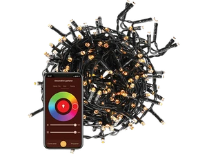 Luces LED - muvit iO MIOGAR002, Guirnalda decorativa WiFi RGB+CCT, 20m/200 led ( - Imagen 1 de 4