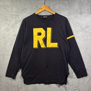 Y2k Polo Jeans Ralph Lauren Big RL Football Style Shirt Size Small Black - Bild 1 von 7