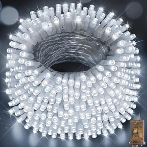 Connectable 240LED 88Ft 13Modes String Lights Outdoor green  Wire COLD WHITE - Picture 1 of 5