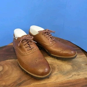 Cole Haan Zerogrand elegante Budapester Oxford britisch hellbraun Leder C29411 Herren 9M - Bild 1 von 12