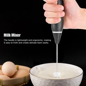 USB Rechargeable Electric Milk Frother Handheld Coffee Whisk Mixer Stirrer - Picture 1 of 23