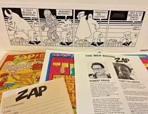 Tarjeta biográfica de prueba de arte original de tira cómica Zap the Video Chap 1984 Tony Tallarico ** - Imagen 1 de 12
