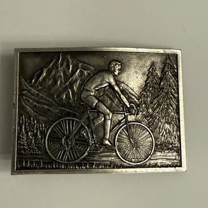 De colección Hebilla de Cinturón de Bicicleta 3x2” Bicicleta Ciclista Lewis Hebillas Chicago '75 George Co. - Imagen 1 de 11