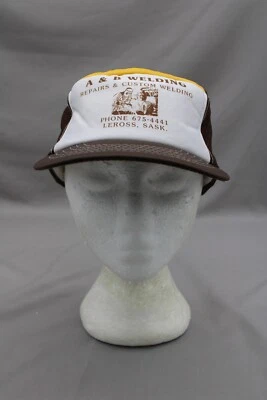 Vintage 7 Panel Hat - A&B Welding Welder Graphic - Adult Trucker Snapback - Image 1 of 4