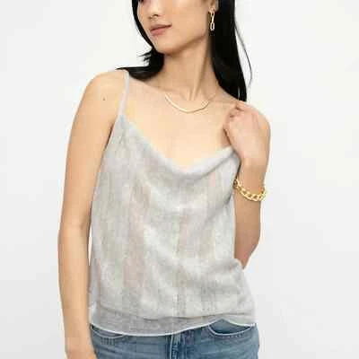 ATM Anthony Thomas Melillo Linen Blend Camisole Top Women's M Shimmer Pullover - Image 1 of 4