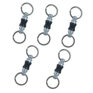 Black Quick Release Keychain Retractable Key Chain Detachable Keychain Clip 5PCS - Picture 1 of 6