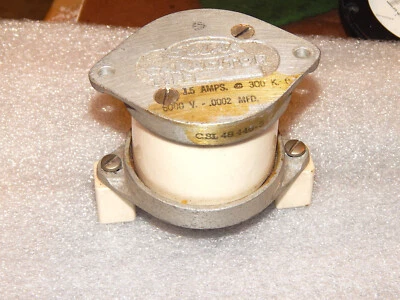 Condensador de transmisión solar HV TIPO XPNW 6º32 6KV .0002 uF 1.5A@300KOhms BONITO Foto 1 de 4