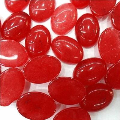 Cabujón de cabina ovalada de jade malayo rojo 18x13x5 mm EE153 20 piezas Foto 1 de 2