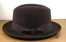 vintage SCALA FurFelt fedora Hat Brown