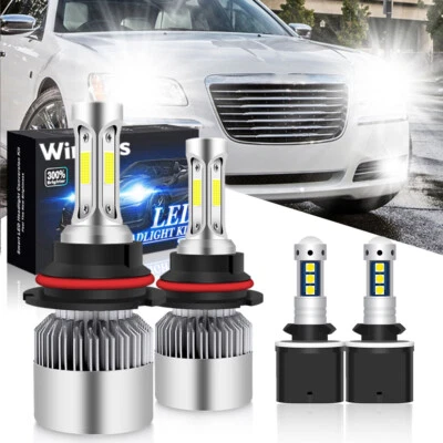 4X LED Headlights + Fog Light Bulbs kit White For Lincoln Navigator 1998-2002 - Image 1 of 4
