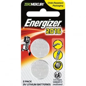 Energizer Coin Cell Battery Twin Pack - 3v Lithium Batteries - CR2016- FREE POST - Picture 1 of 2