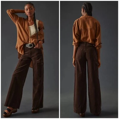 Pantalones Mother The Undercover Cargo Sneak tiro alto pierna ancha marrón talla 31 nuevos con etiquetas Foto 1 de 4