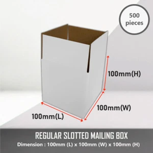 500 x Mailing Boxes 100 x 100 x 100mm Cube Shipping Packing Cardboard Box - Picture 1 of 8
