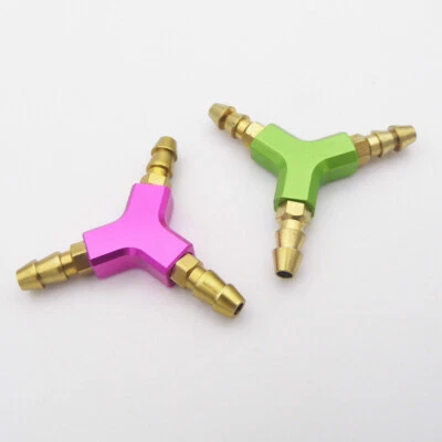 2x Water Cooling Nipple Fuel Nozzles Splitter Diverter 3-Ways f RC Boat  Car - Image 1 of 4