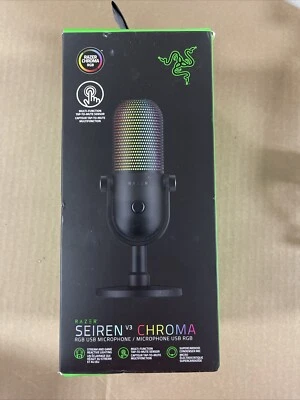 Razer Seiren V3 Chroma Black - RGB USB Microphone with Tap-to-Mute- !!New!! - Image 1 of 4
