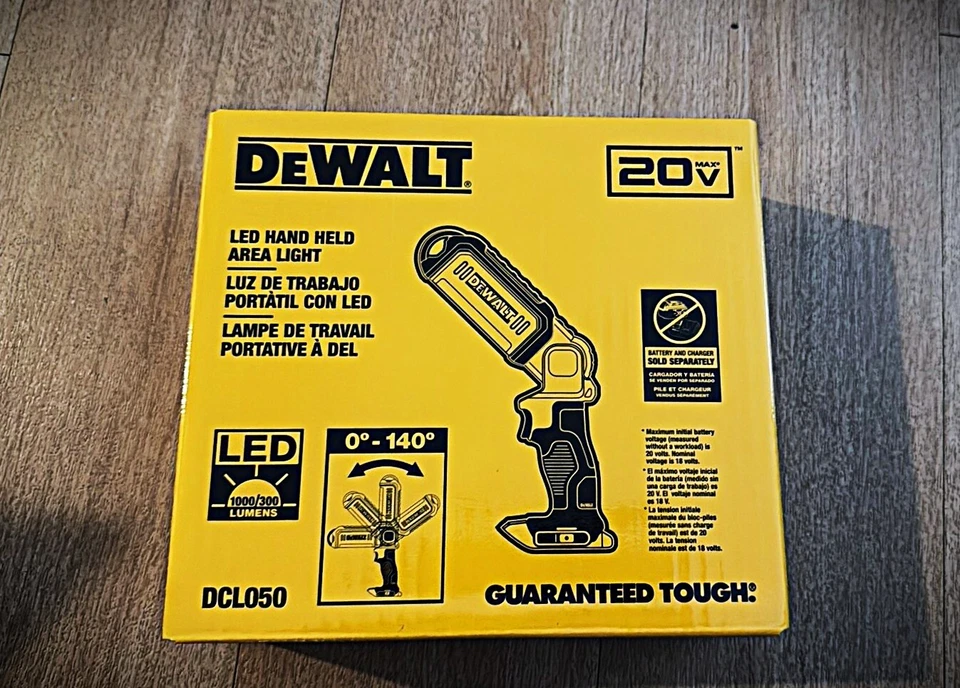 DEWALT 20V MAX LED Work Light, Rechargeable Flashlight, Pivoting Head, Bare Tool - Image 1 of 1