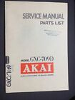 Akai Gxc-709D Service Manual Parts List Stereo Cassette Deck Original
