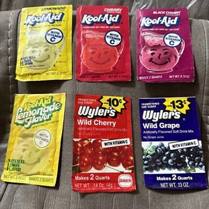 Vintage Kool Aid Drink Mix Lot Of 6 Various Brands & Flavors - Picture 1 of 2