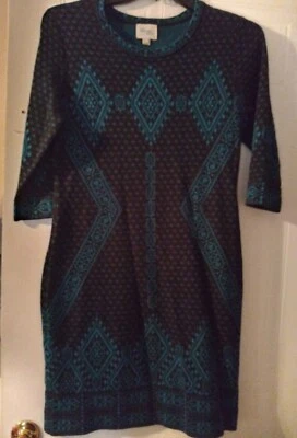 Vestido suéter manga 3/4 beige de eci para dama talla L Foto 1 de 4