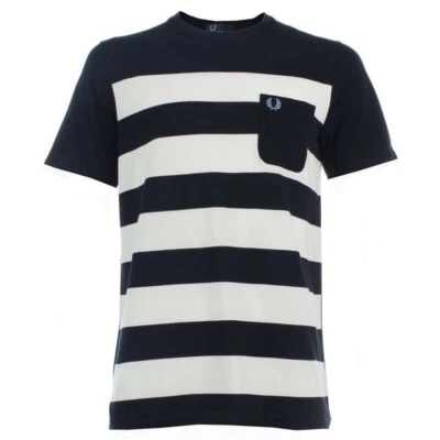 Men's Fred Perry Pique Striped Short Sleeve  T-Shirt - Image 1 of 4