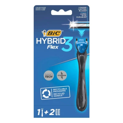 Bic Hybrid Flex 3 Rasoio 3 Lame Manico Con Ricariche 4 pz - Immagine 1 di 4