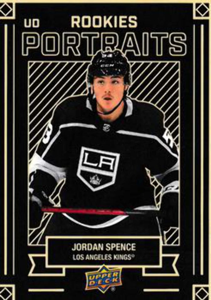 #P-48 Jordan Spence - Los Angeles Kings - 2022-23 Upper Deck - UD Portraits Hock - Image 1 of 1