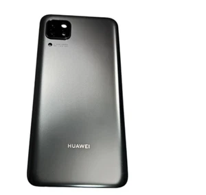 Para Huawei P40 Lite 4G tapa de la batería cubierta posterior plateada vidrio de cámara lente sin pegamento - Imagen 1 de 1