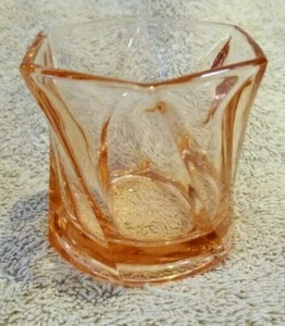 Heisey Flamingo Pink Twist Pattern open sugar? 2 3/8 × 2 3/8" - Picture 1 of 5