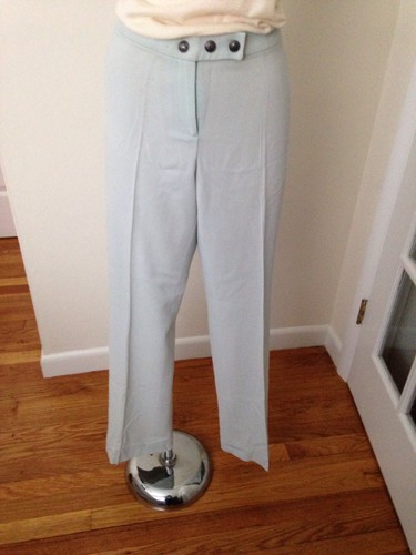 Pantaloni eleganti Gianni Versace verde pallido (donna) fondo taglia 10 cucitura interna 32