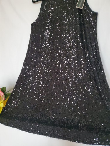 PALM ANGELS ?CAVO & gauge? Elegante abito nero con paillettes primavera Pasqua prom tg. Med. ?