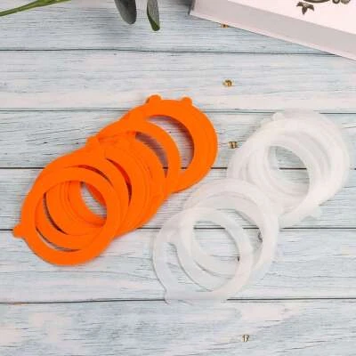 Anillos de sellado herméticos de silicona EE. UU. 12 piezas juntas para tapas de tarros de albañil tapas de almacenamiento Foto 1 de 4