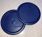 Tupperware One-Touch  'A'  Replacement 5' Lids Only   #2423 Drk Blue Set Of 2