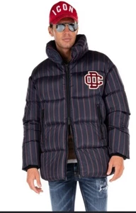 NWT $1400 Padded jackets Visit Dsquared2 - Striped puffer jacket - Picture 1 of 17