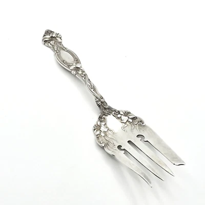 Antiguo tenedor internacional para servir carne fría Frontenac de plata esterlina pequeño Foto 1 de 4